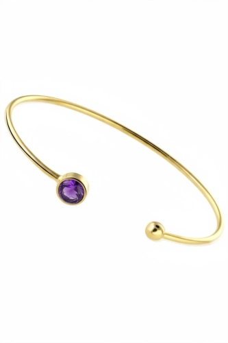 bransoletka obręcz z ametystem